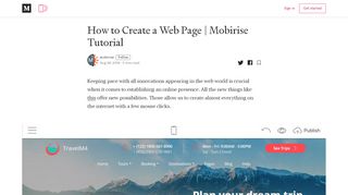 
                            10. How to create a web page | Mobirise Tutorial – Mobirise – Medium