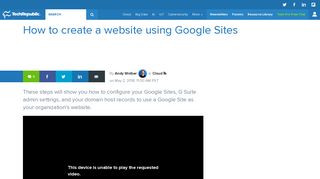 
                            10. How to create a website using Google Sites - TechRepublic