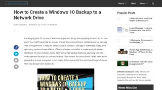 
                            3. How to Create a Windows 10 Backup to a Network Drive - Make Tech ...