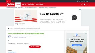 
                            9. How to create a Windows Live ID account [Solved] - Ccm.net