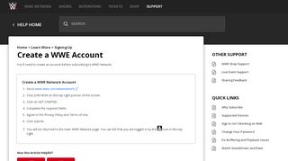 
                            3. How to Create a WWE.com Account - WWE Network Help