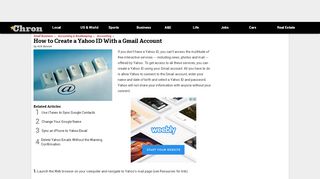 
                            9. How to Create a Yahoo ID With a Gmail Account | Chron.com