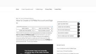 
                            6. How to Create a YOPMail Account and Sign In |