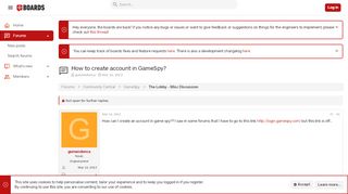 
                            1. How to create account in GameSpy? | IGN Boards - IGN Entertainment