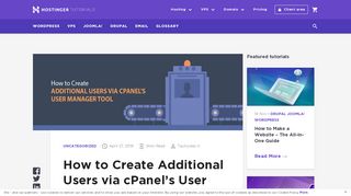
                            11. How to Create Additional Users via cPanel's User Manager tool