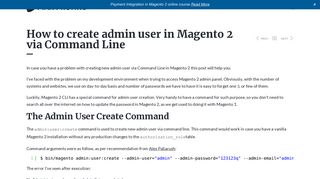 
                            10. How to create admin user in Magento 2 via Command Line - Max Pronko