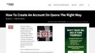 
                            7. How To Create An Account On Quora The Right Way - Stopping Scams