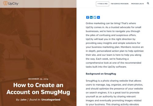 
                            12. How to Create an Account on SmugMug | UpCity