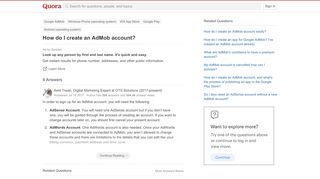 
                            9. How to create an AdMob account - Quora