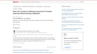 
                            7. How to create an Adsense account for Youtube channel without ...