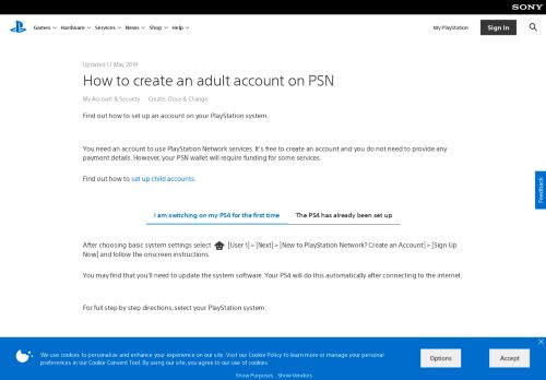 
                            7. How to create an adult account on PSN - PlayStation