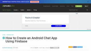 
                            3. How to Create an Android Chat App Using Firebase - Code Tuts