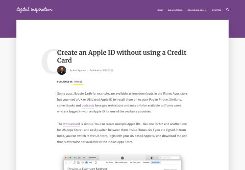 
                            8. How to Create an Apple ID for iTunes without Credit Card