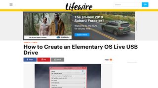 
                            13. How to Create an Elementary OS Live USB Drive - Lifewire