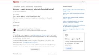 
                            12. How to create an empty album in Google Photos - Quora