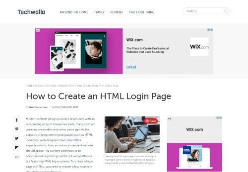
                            10. How to Create an HTML Login Page | Techwalla.com
