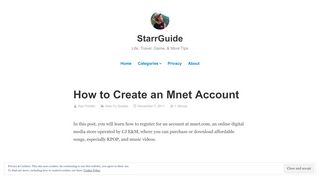 
                            6. How to Create an Mnet Account – StarrGuide