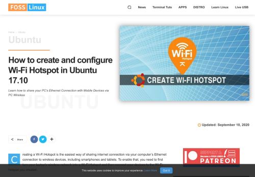 
                            8. How to create and configure Wi-Fi Hotspot in Ubuntu 17.10 | FOSS Linux