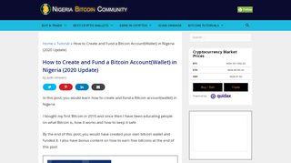 
                            8. HOW TO CREATE AND FUND A BITCOIN ACCOUNT IN NIGERIA