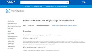 
                            7. How to create and use a login script for deployment - Sophos ...