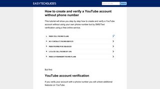 
                            1. How to create and verify a YouTube account without phone number