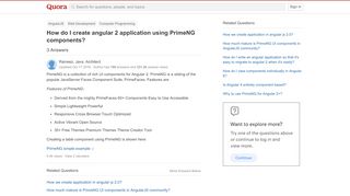 
                            12. How to create angular 2 application using PrimeNG components - Quora