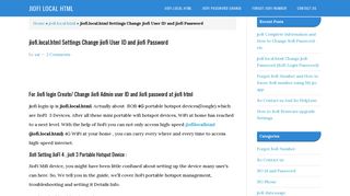 
                            4. How to Create/ Change jiofi user ID and Jiofi ... - Jiofi Local Html
