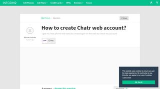 
                            5. How to create Chatr web account? - The Informr