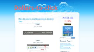 
                            4. How to create clicksia account step by step - Dollars-to-click - Yola