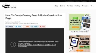 
                            7. How To Create Coming Soon & Under Construction Page