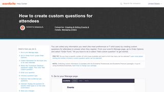 
                            9. How to create custom questions for attendees | Eventbrite Help Center