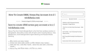 
                            7. How To Create DBBL Nexus Pay Account A to Z | trickdunia.com ...