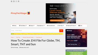 
                            7. How To Create .EHI File For Globe, TM, Smart, TNT and Sun ...