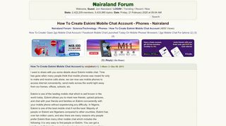 
                            13. How To Create Eskimi Mobile Chat Account - Phones - Nigeria ...