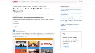 
                            10. How to create Facebook Apps like the ones in Meaww.com - Quora