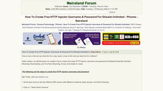 
                            12. How To Create Free HTTP Injector Username & Password For Etisalat ...