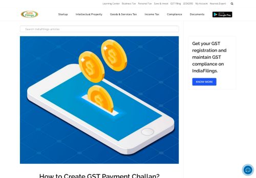 
                            7. How to Create GST Payment Challan? - On GST Portal - IndiaFilings