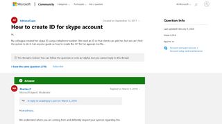 
                            4. How to create ID for skype account - Microsoft Community