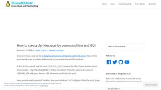
                            11. How to create Jenkins user by command line and GUI | SharadChhetri
