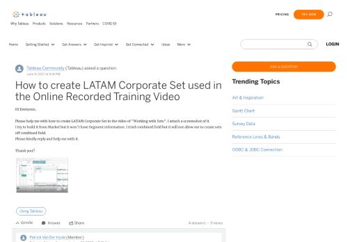 
                            11. How to create LATAM Corporate Set used in the O... |Tableau ...