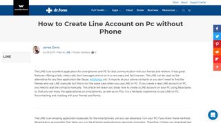 
                            5. How to Create Line Account on Pc without Phone- dr.fone