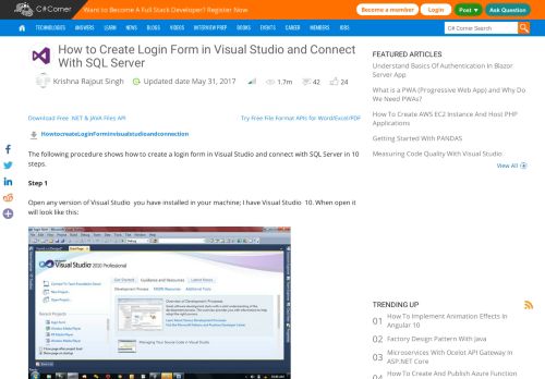 
                            6. How to Create Login Form in Visual Studio and Connect With SQL ...