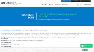 
                            10. How to create login name and email formula ? - Replicon