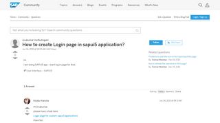 
                            2. How to create Login page in sapui5 application? - archive SAP