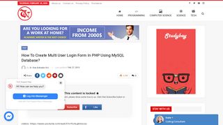 
                            2. How to Create Multi User Login Form in PHP using MySQL ...