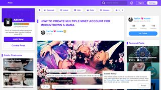 
                            4. how to create multiple mnet account for mcountdown & mama