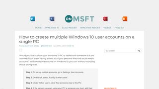 
                            11. How to create multiple Windows 10 user accounts on a single PC ...