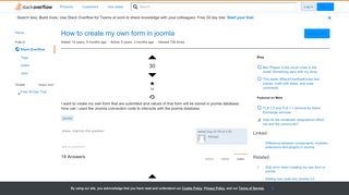 
                            5. How to create my own form in joomla - Stack Overflow