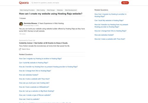 
                            6. How to create my website using Hosting Raja website - Quora