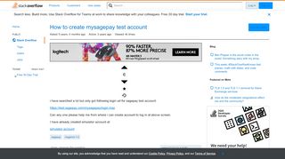 
                            13. How to create mysagepay test account - Stack Overflow